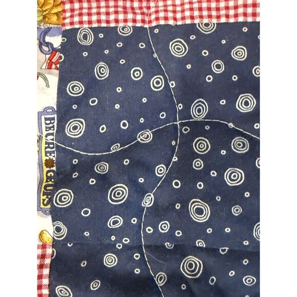 Quilt Handmade in‎ Excellent Condition 72”x172” French Bistro Style - Picture 5 of 9